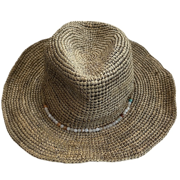 Athleta Accessories Athleta Raffia Beaded Detail Sun Hat Cowgirl Os Poshmark